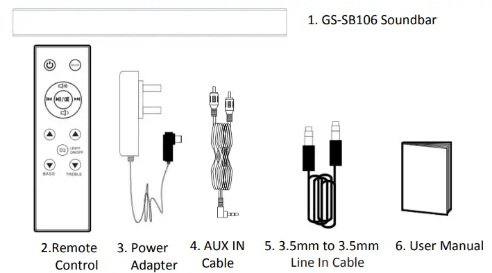 Shenzhen Gosinggo Electronics GS-SB106 Bluetooth Soundbar fig5