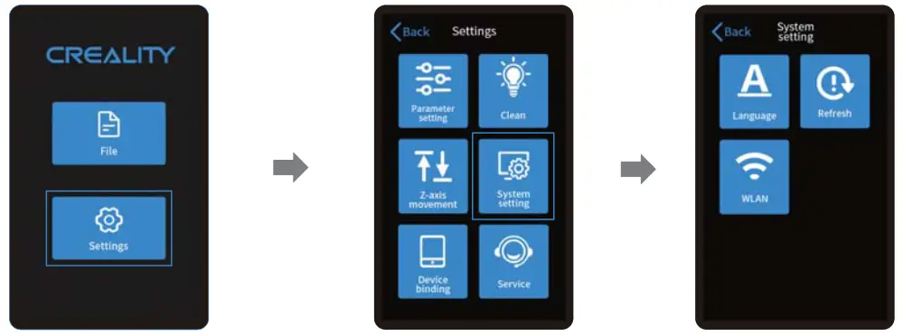 CREALITY CL 89 Halot Sky 3D Printer - setting 2