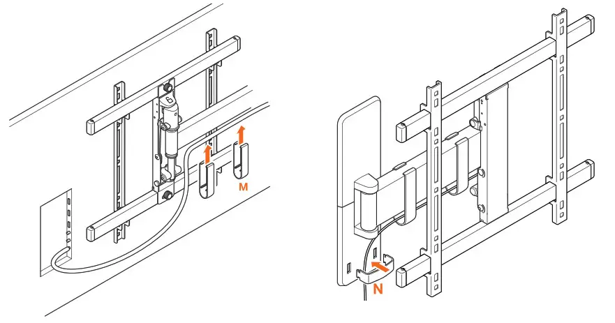 vogel s TVM 3420 Series Full Motion TV Wall Mount - Guide your cables
