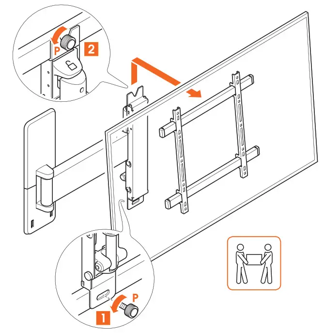 vogel s TVM 3420 Series Full Motion TV Wall Mount - Removing your TV