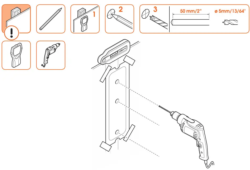 vogel s TVM 3420 Series Full Motion TV Wall Mount - Wooden wall with studs
