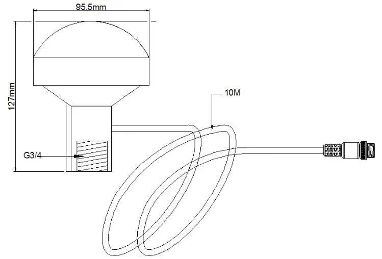 QUARK-ELEC QK AS07 N2K NMEA 2000 GPS and Heading sensor - Dimensions, Mounting and Location