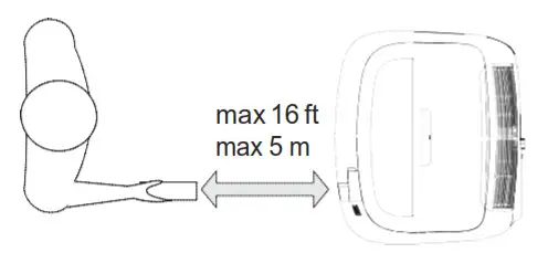 DeLonghi PACEX390UVcare 6AL WH WH Penguino 14000 BTU Portable Air Conditioner - REMOTE CONTROL 2
