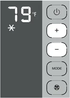 DeLonghi PACEX390UVcare 6AL WH WH Penguino 14000 BTU Portable Air Conditioner- TEMPERATURE SCALE