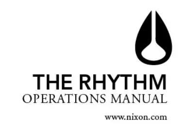 NIXON The Rhythm Watch 100 Meter Digital User Manual