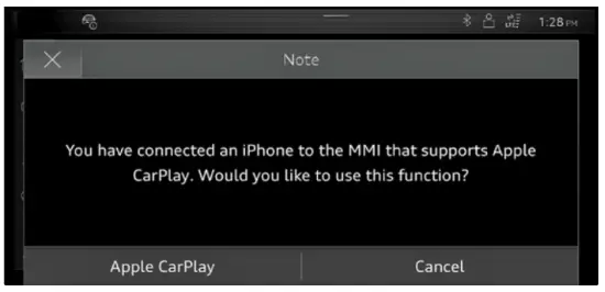 myAudi IQ 2021 Audi Q7 - car font - CarPlay
