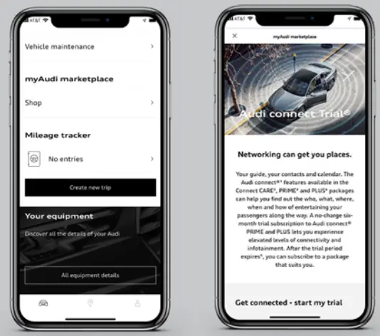 myAudi IQ 2021 Audi Q7 - car font - connect