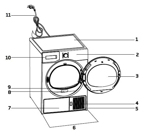 Blomberg-LTA09020W-9Kg-Vented-Dryer-fig-1