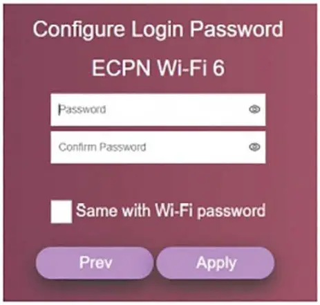 FIG 10 Set your Wireless network and Login password
