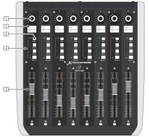 FIG 7 X-TOUCH EXTENDER Controls