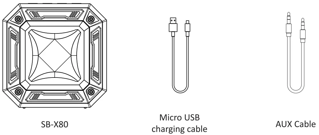 aiwa SB X80 Adventure Mini IP67 Bluetooth Speaker - Packing