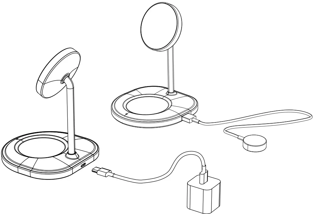 Shenzhen Topband WCM10 3In1 Magnetic Wireless Charging Stand - Magnetic wireless charge 3