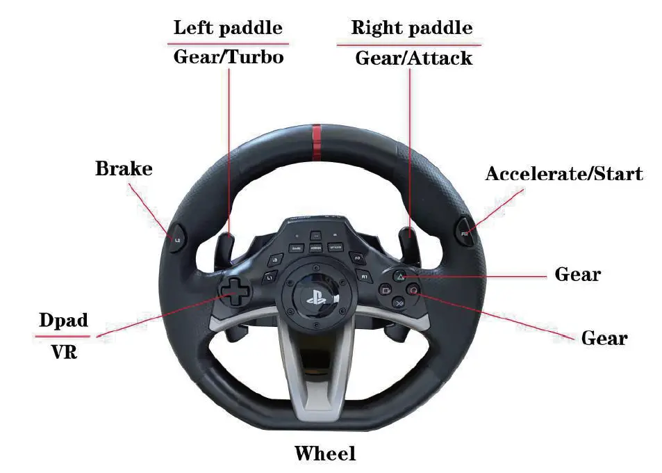 HORI Racing Wheel APEX Black Red Bluetooth-USB Steering wheel + Pedals-fig2