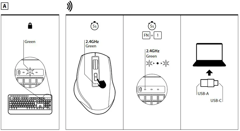 NGS KEYBOARD 0368 Spell Kit Wireless Multi Mode Keyboard and Mouse Set - SPELL KIT 2