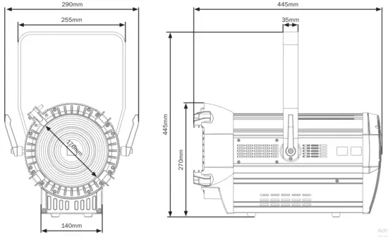 elumen8 ELUM135 Virtuoso 2000 Fresnel RGBAL - Fig2