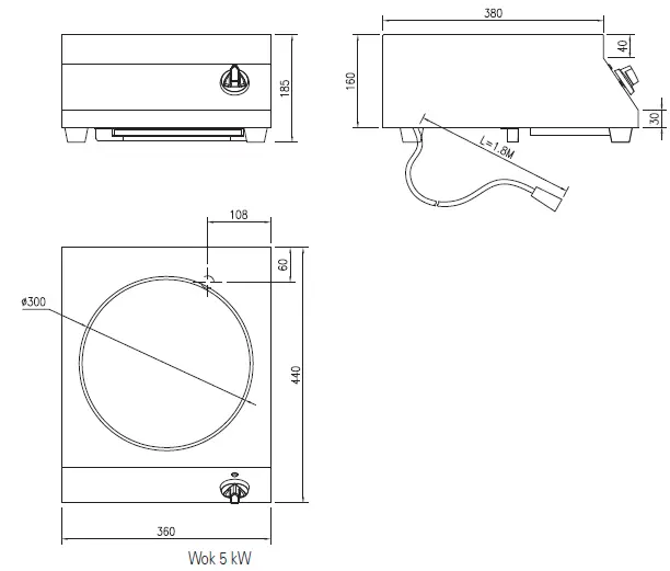 metos IND-10PP-3500X2V Eco Kitchen Induction Range-11