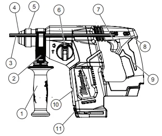 milwaukee-M18-BLH-Brushless-26-Mm-SDS-Plus-Rotary-Hammer-fig-1