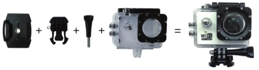 SENCOR 3CAM 4K04WR Outdoor Action Camera - Application assembly diagram