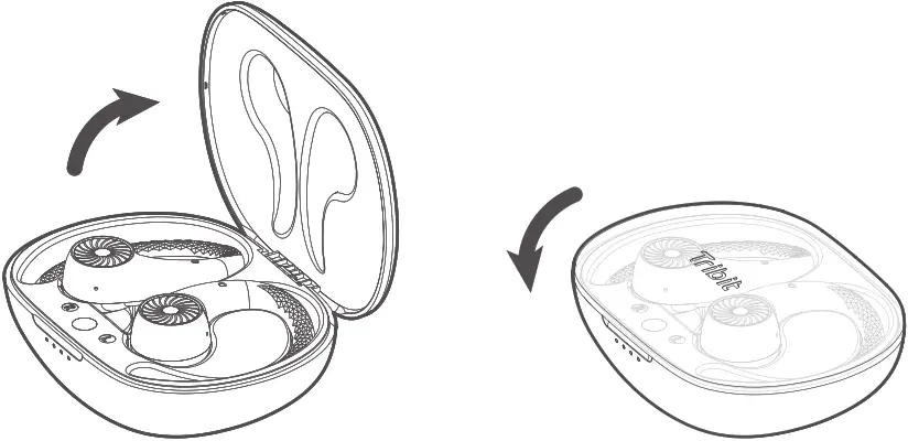 Tribit BTH95 True Wireless H1 Earbuds - Power ON