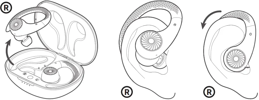 Tribit BTH95 True Wireless H1 Earbuds - Wearing