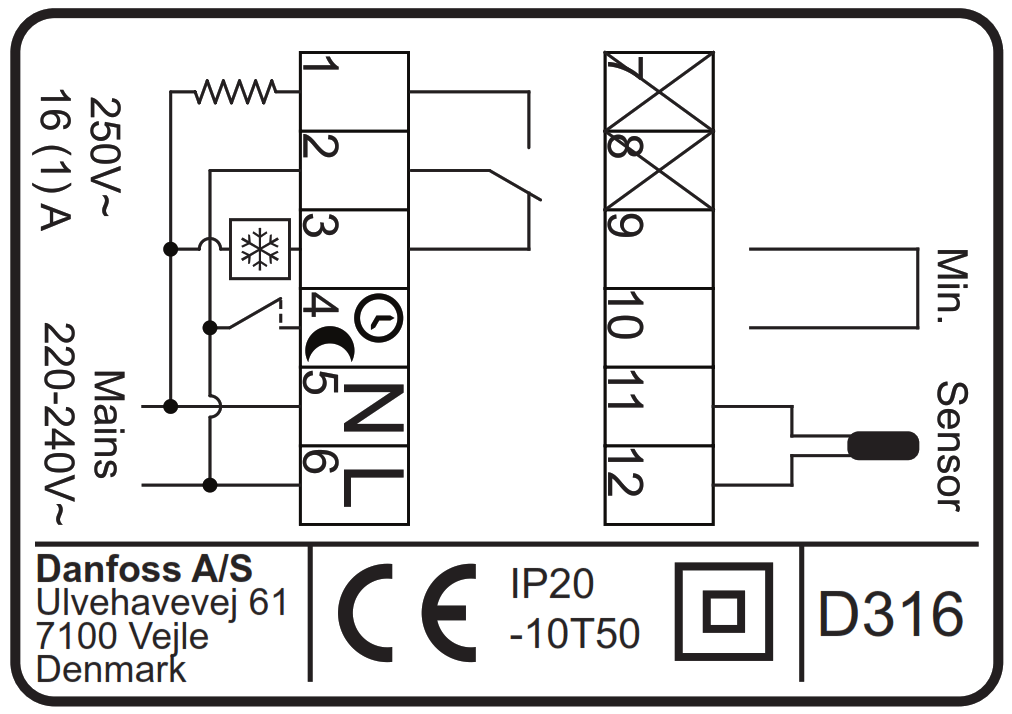 Danfoss ECtemp 316 Electronic Thermostat - fig