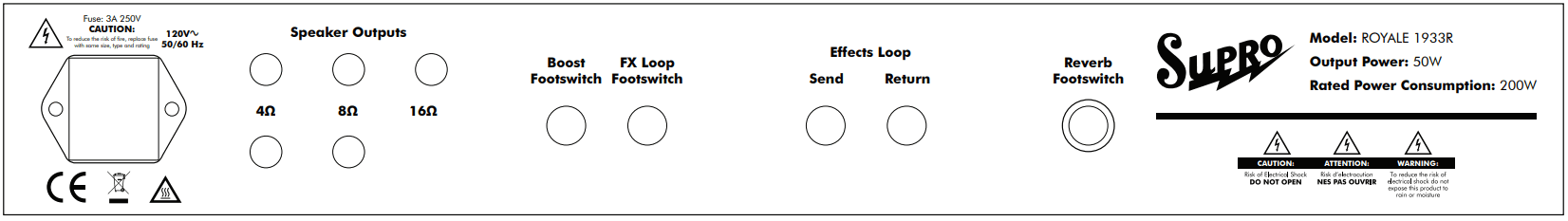 SUPRO 1933R ROYALE 2x12 Variable Power Amplifier - FIG 2