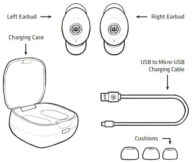 WICKED AUDIO Axoma Wireless Earbuds - In the Box
