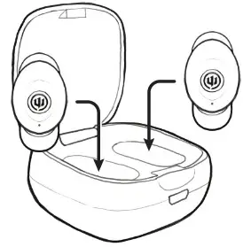 WICKED AUDIO Axoma Wireless Earbuds - Turning Earbuds on off 2