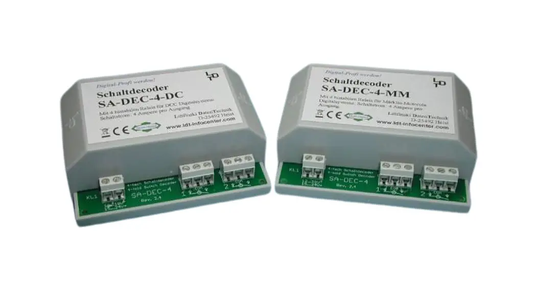Ldt-infocenter S-dec-4-mm-g Digital Professional 4 Fold Turnout Decoder Instruction Manual Ldt-infocenter S-dec-4-mm-g Digital Professional 4 Fold Turnout Decoder Instruction Manual