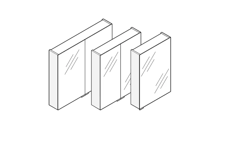 Kesko Mcb-6001 Onnline 46cm Mirror Cabinet Instruction Manual