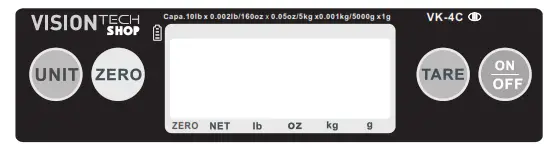 VISIONTECH Digital Kitchen scale- Function keys