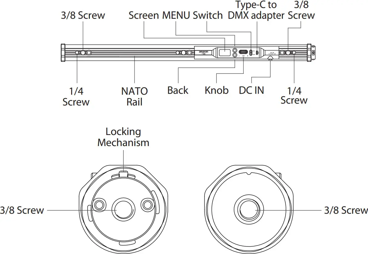 amaran T2C LED Tube Light - fig 2