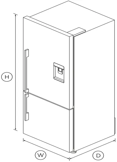 FISHER PAYKEL Freestanding Refrigerator Freezer B