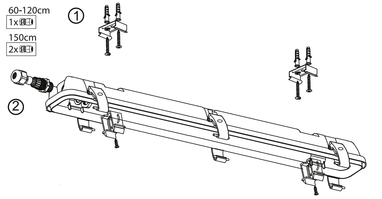 LED s light IP65 Tri-Proof LED -parts1