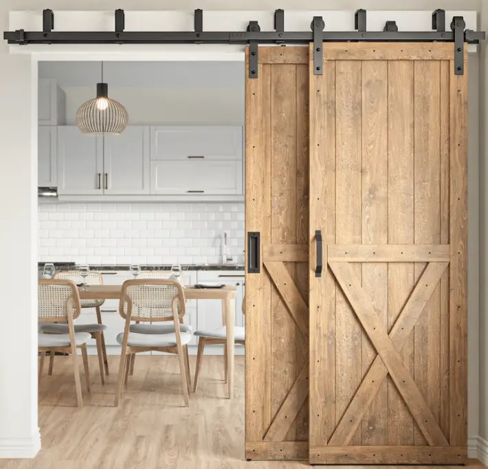 DUSTY S Classic Strap Single Double Barn Door Hardware Kit