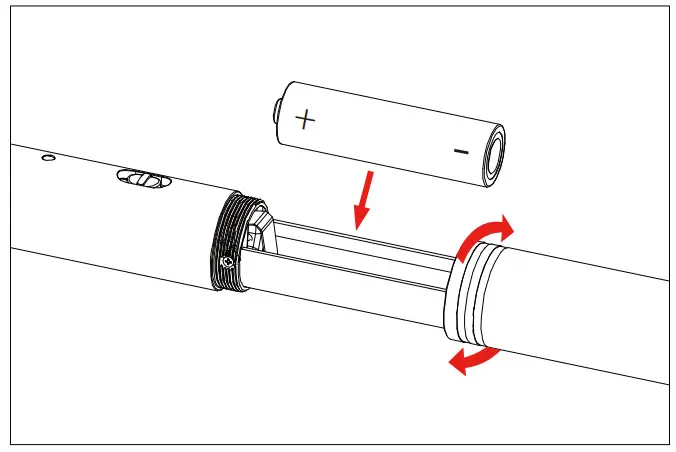 BOYA BY-BM6060L Professional shotgun microphone -Installing the battery