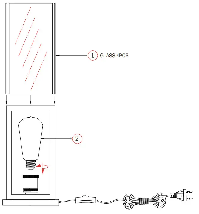 MS 202621 Dove Table Lamp - fig 1