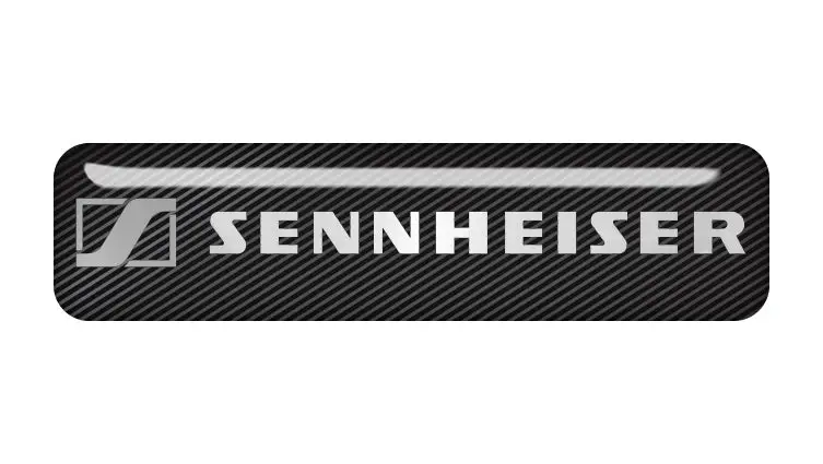 Sennheiser 2"x0.5" Chrome Effect Domed Case Badge / Sticker Logo – Sticker Library
