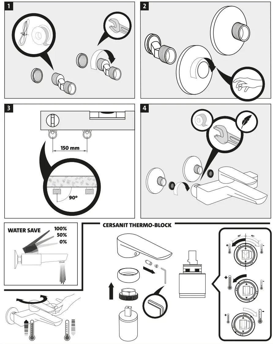cersanit Nature 63064 Plumbing Bath Faucet - Figure 1