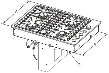 Whirlpool W11125095C 30 Inch and 36 Inch Gas Downdraft Cooktop - 1