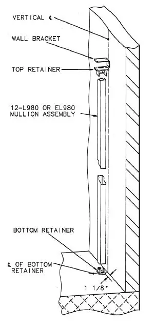 SARGENT 12 980 & EL980 Mullion Holder - To Install Mullion Holder