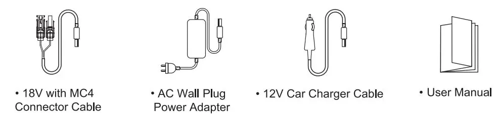 BaLDR PIONEER200 Portable Power Station User Manual - Accessories