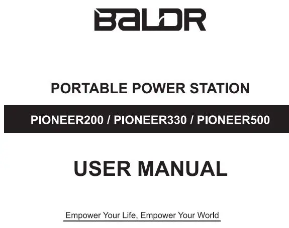 BaLDR PIONEER200 Portable Power Station User Manual