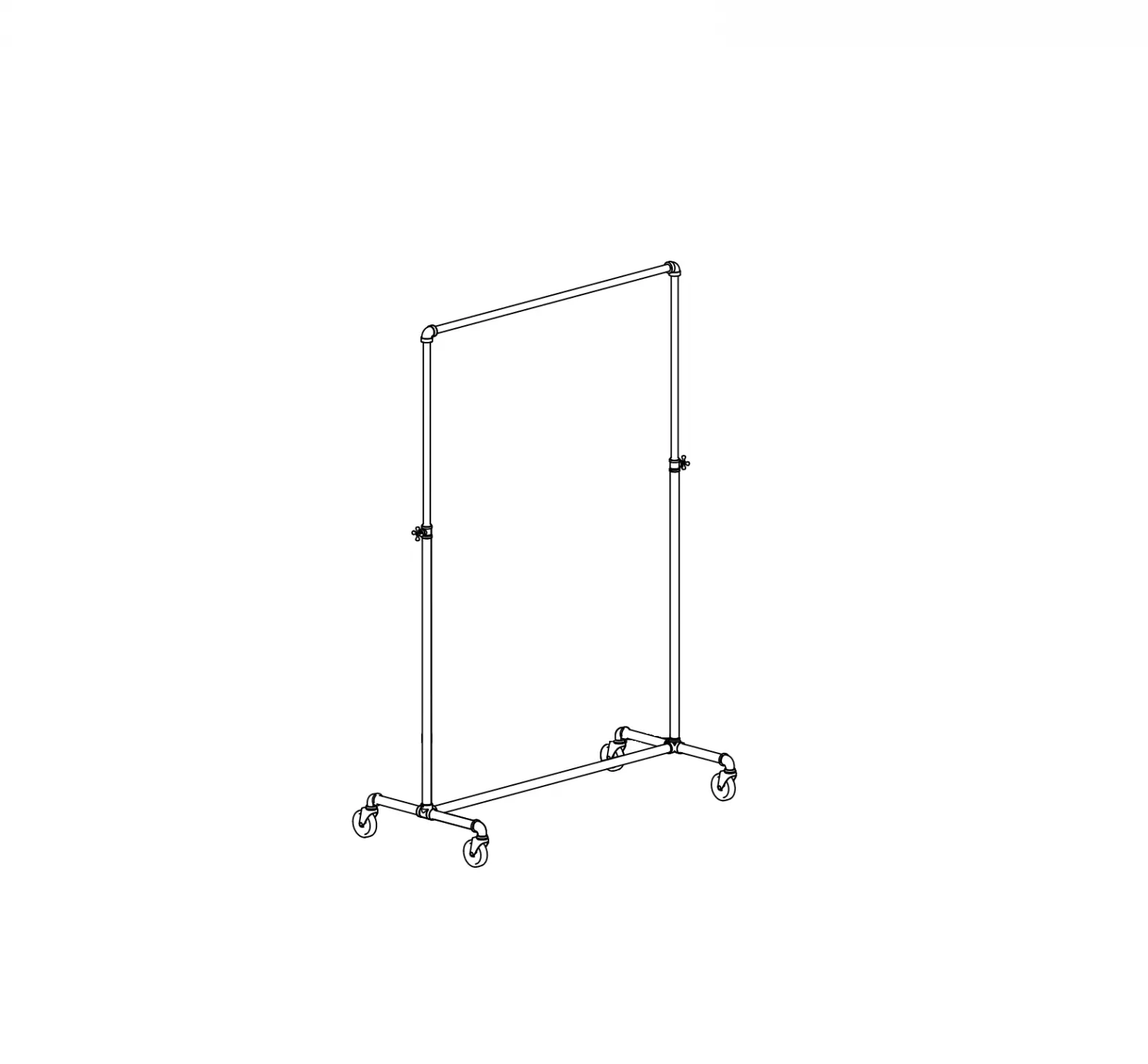 Uline Pipe Clothing Rack Single Rail Installation Guide Uline Pipe Clothing Rack Single Rail Installation Guide
