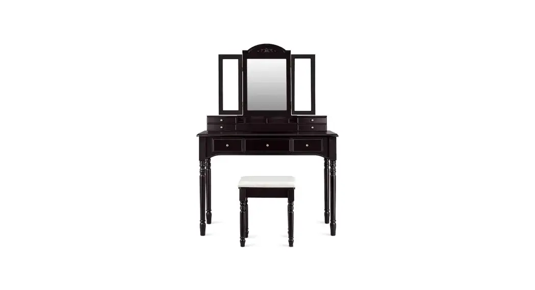 Honey Joy Topb001338 Coffee 7 Drawers Tri-folding Vanity Mirror Makeup Dressing Table Set User Manual Honey Joy Topb001338 Coffee 7 Drawers Tri-folding Vanity Mirror Makeup Dressing Table Set User Manual
