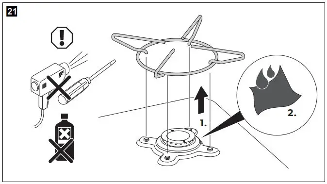 DOMETIC HBG 3445 Cooktop and Combinations Installation Guide - Clean the device