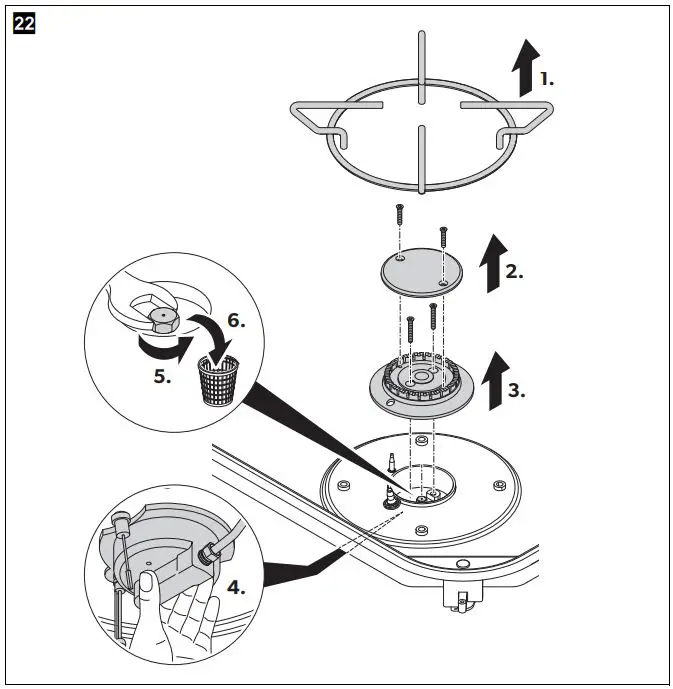 DOMETIC HBG 3445 Cooktop and Combinations Installation Guide - Disassembly