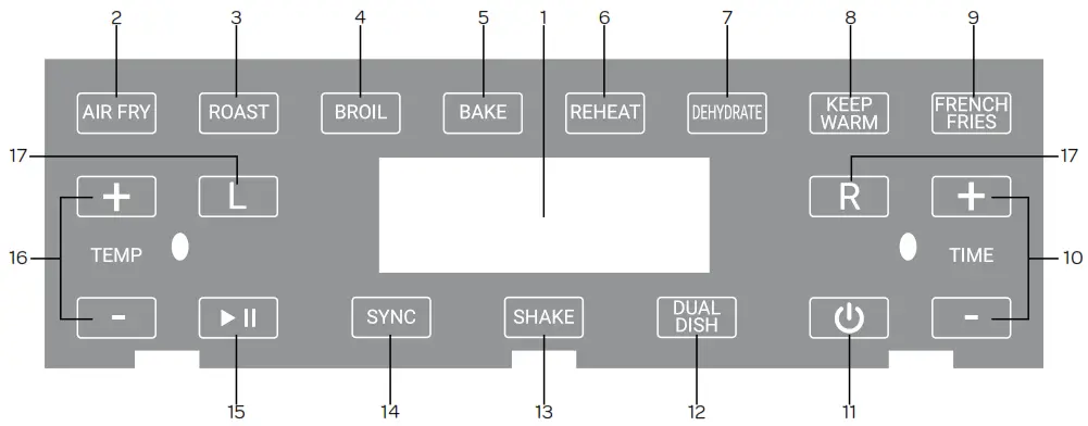 TOMADO TAF8001B Dual Basket Air Fryer - Figure 2