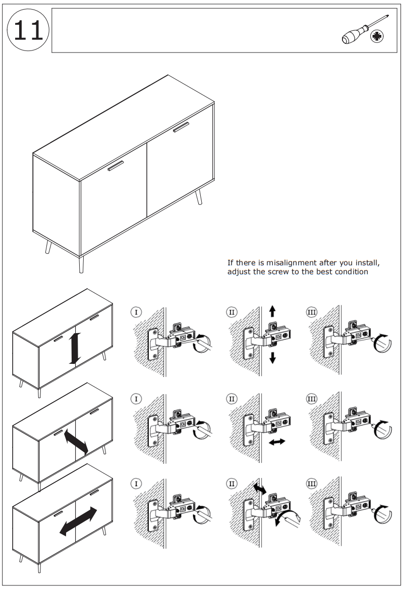 FUFU GAGA LJY KF200107-01 2 Door Multi Functional Storage Cabinet Chest - 12