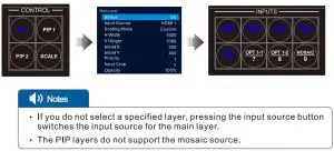FIG 9 Via front panel buttons